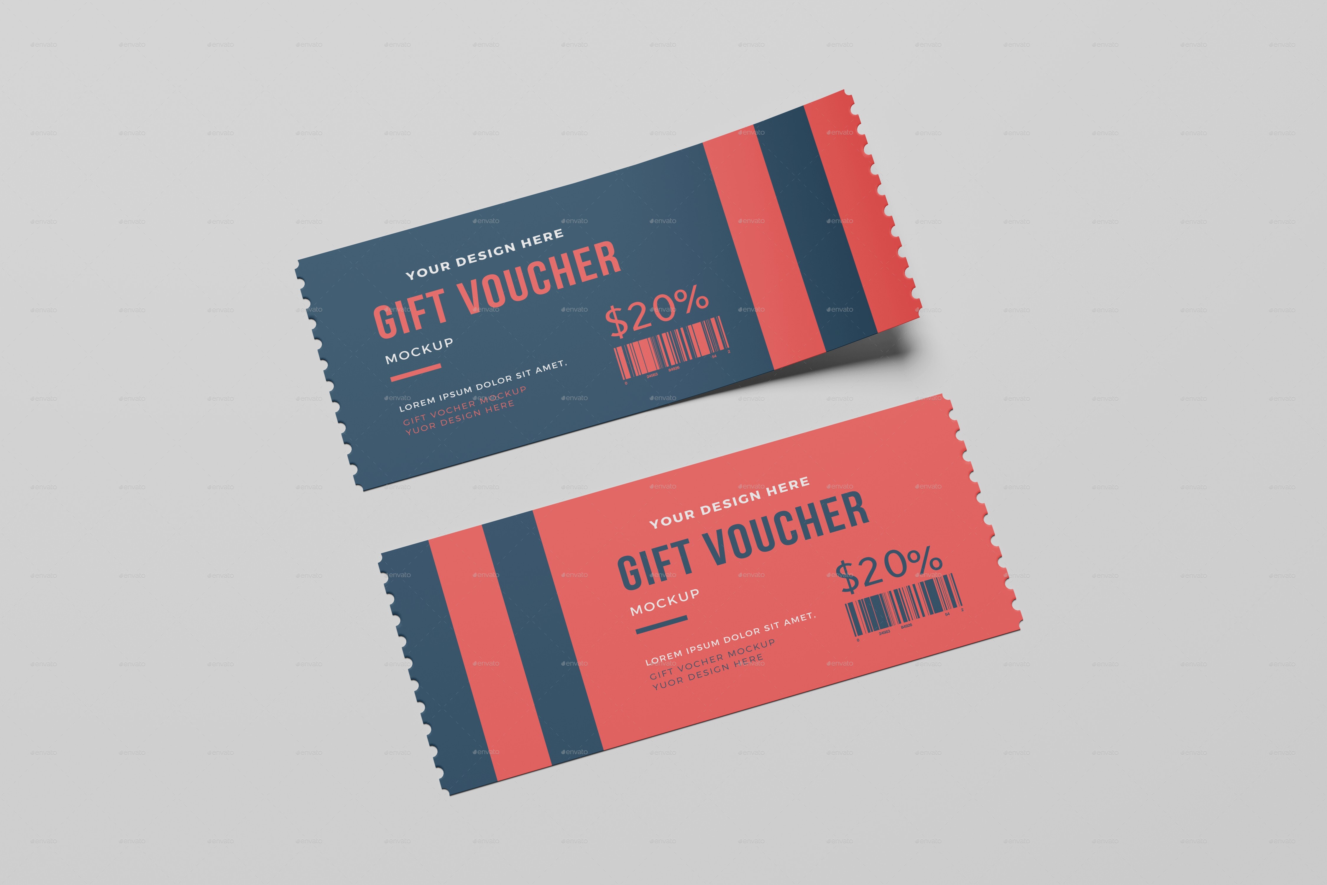 Gift Voucher Mockup By Akmalstudio Graphicriver